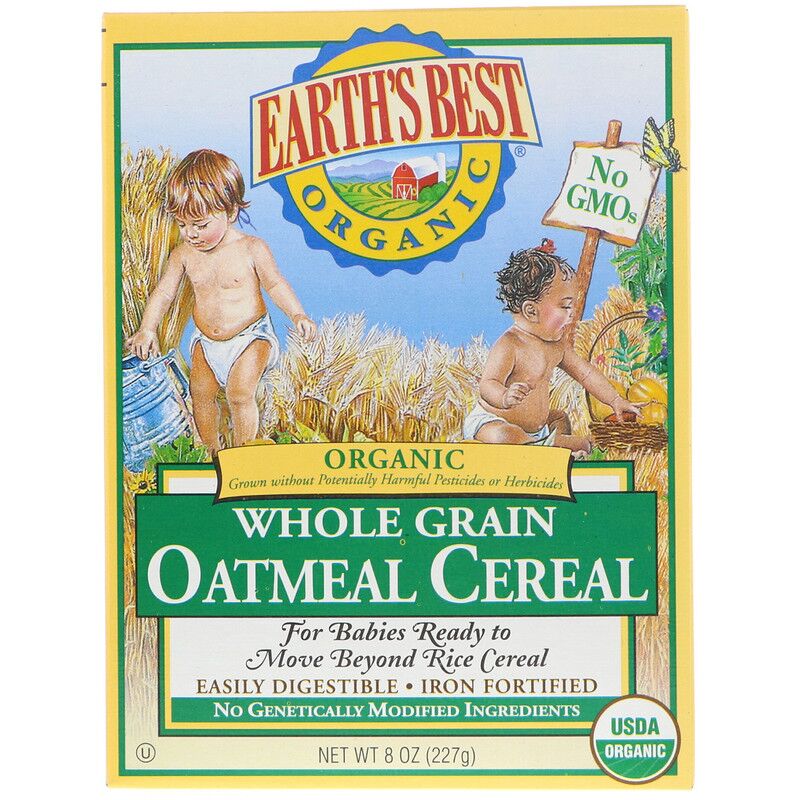 Earth's Best Organic Whole Grain Oatmeal Cereal 8 oz 227 g