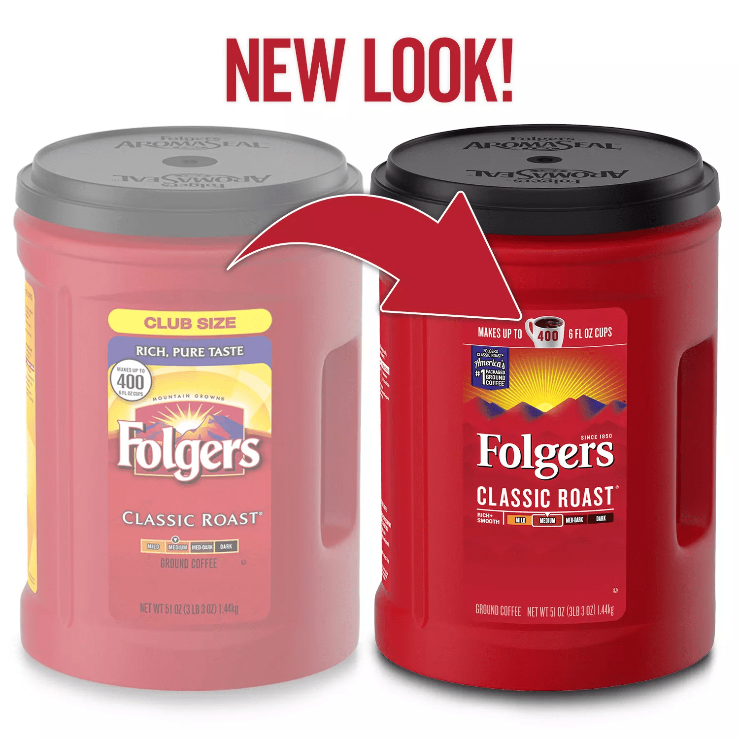 Folgers Classic Roast Ground Coffee (51 oz.) - Image 2