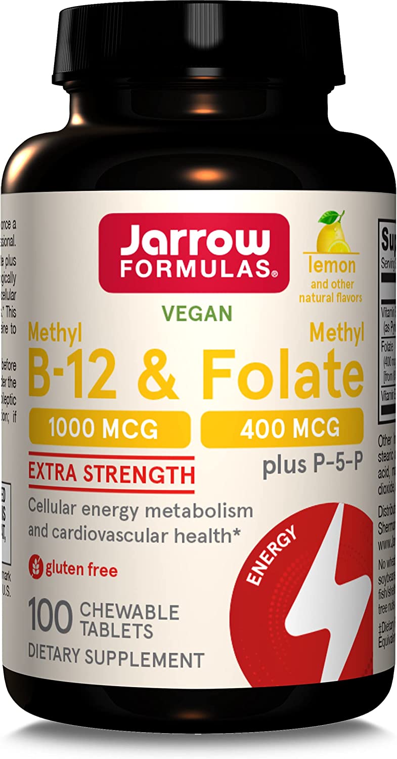 Jarrow Formulas Methyl B-12 & Methyl Folate 100 tabs