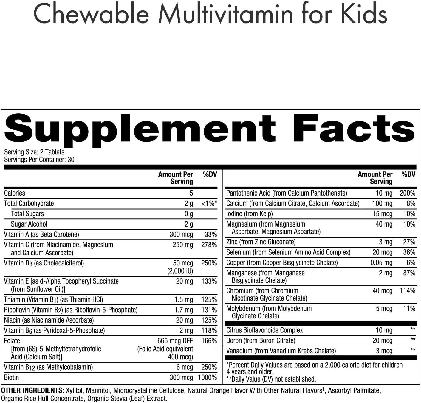 Dr. Mercola Children's Chewable Multivitamin 60 tabs - Image 3
