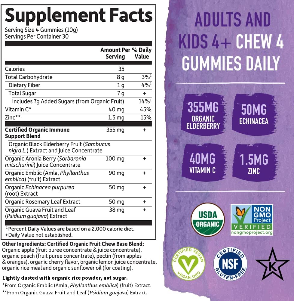 Garden of Life mykind Organics Elderberry Gummies 120 - Image 3