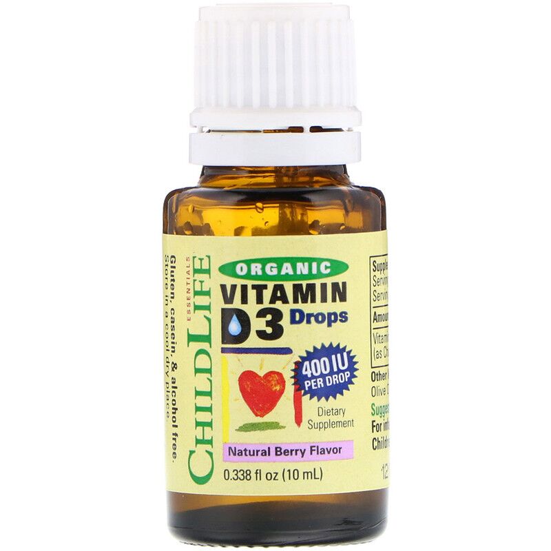 ChildLife Organic Vitamin D3 Drops Natural Berry Flavor 400 IU 0.338 fl oz 10 ml - Image 2