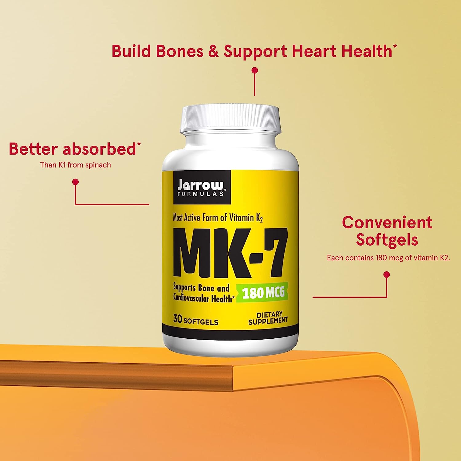 Jarrow Formulas MK-7 180 mcg 30 softgels - Image 2