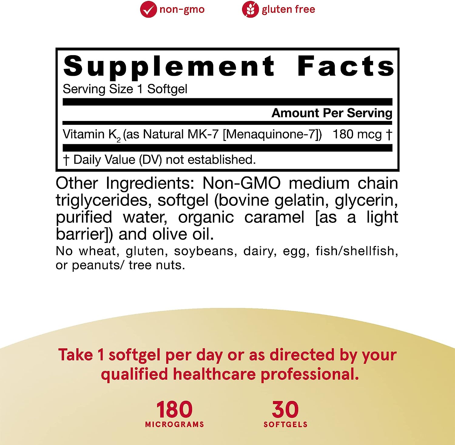 Jarrow Formulas MK-7 180 mcg 30 softgels - Image 3